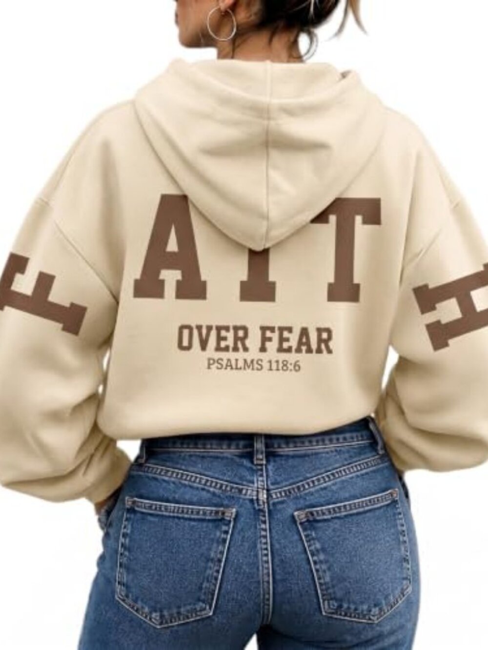 Christian Hoodies Women Blessed Sweatshirts Jesus Religious Sayings Sweater